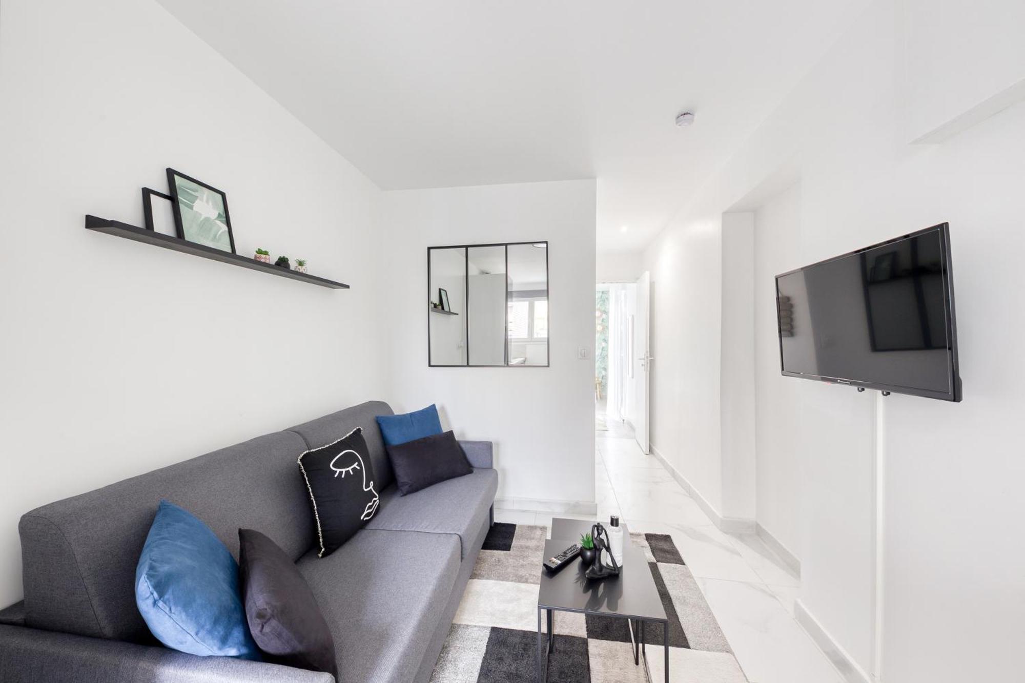 Appartement - 4 Personnes - Parking Prive - Metro 7 - Rer B Ла-Курнев Екстер'єр фото